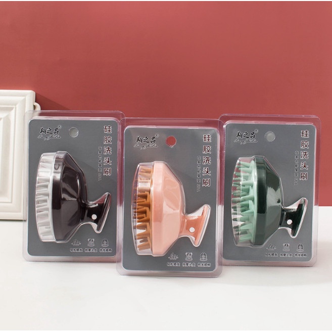 Lược chải tóc gội đầu, massage đầu silicon hình bầu dục cao cấp BAG U LUOCGOIDAU26