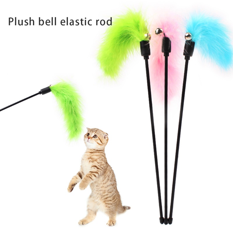 Đồ Chơi Lông Vũ Thổ Nhĩ Kỳ Nhiều Màu Sắc Có Chuông Lủng Lẳng Vui