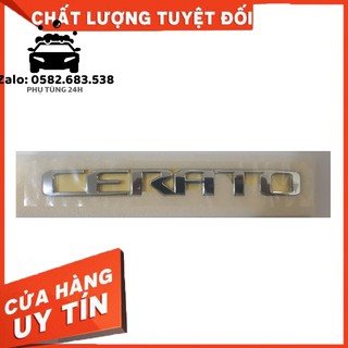 [CHÍNH HÃNG] LOGO TEM DÁN CHỮ " CERATO " hàng theo xe mạ crom [ có sẵn keo 3M ] dán dễ dàng