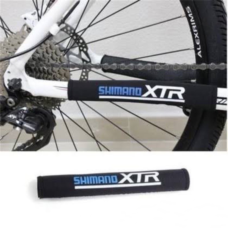 Tấm siêu nhẹ cho phuộc sau bảo vệ khung xích xe đạp MTB màu đen