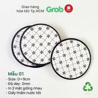 Đế Lót Ly Giấy, Tấm Lót Cốc bằng giấy thấm nước (50 cái/lốc)