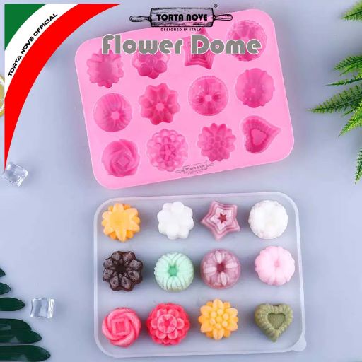 Khuôn Silicone Làm Bánh Ướt/Khô Cô La/Bánh Kem/Kẹo Hình Vòm/Hoa Cách Nhiệt