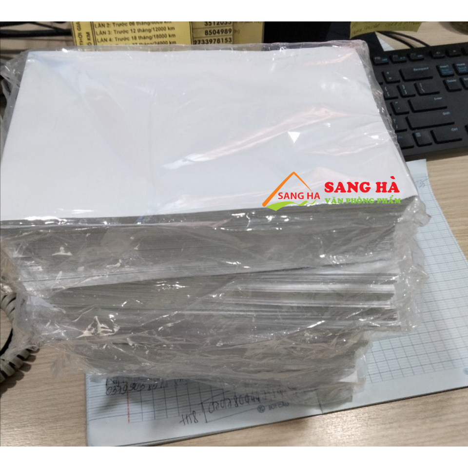 1 xấp Bao Thư Trắng 12 *22 không Keo loại dày Định Lượng 80gsm