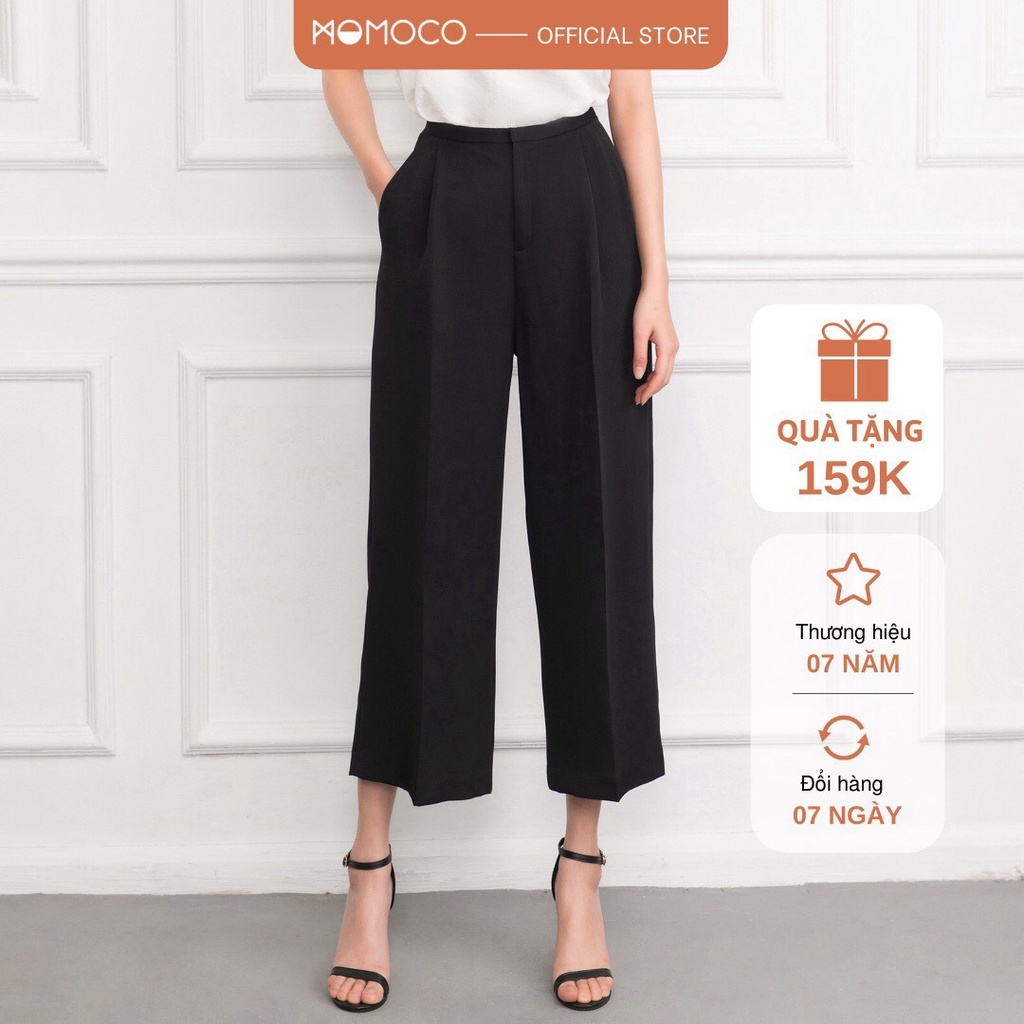 Quần Culottes 1 Ly MOMOCO ESSENTIALS Basic Ankle Culottes Chất Liệu Tuýt Si Mát, Ít Nhăn  - M2776