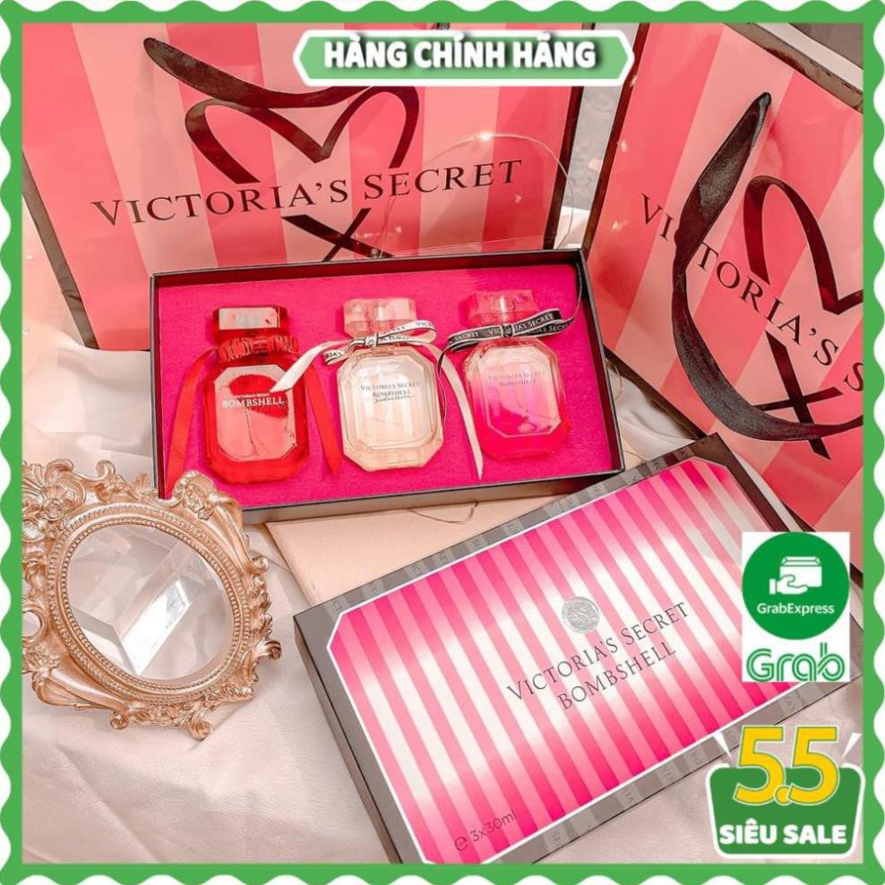 [HÀNG HOT] Set nước hoa chính hãng Victoria Secret_Nước hoa 30ml-set 3 chai_Quà tặng mùa hè