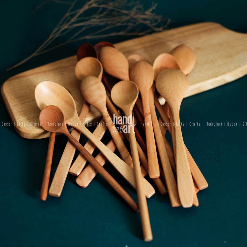 Muỗng súp/kem gỗ beech - Thìa sup -  wooden spoon soup