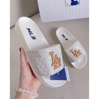 [AUTH TUỒN 100%] Dép MLB LA trắng