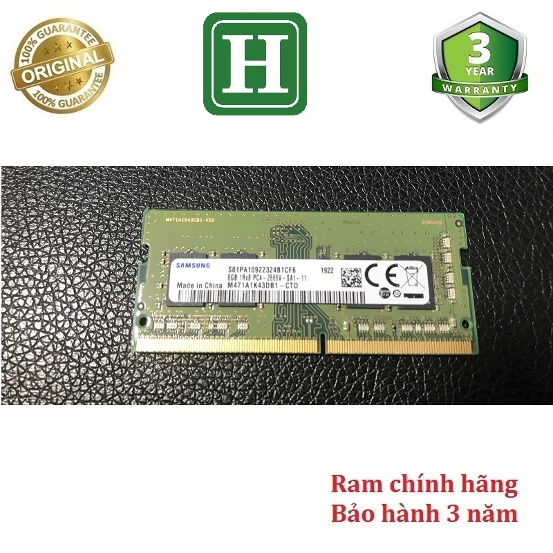 Ram laptop 8GB DDR4 (PC4) bus 2666, chính hãng bảo hành 3 năm
