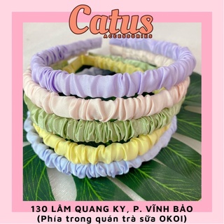 CÀI TÓC VẢI NHÚN MÀU TRƠN
