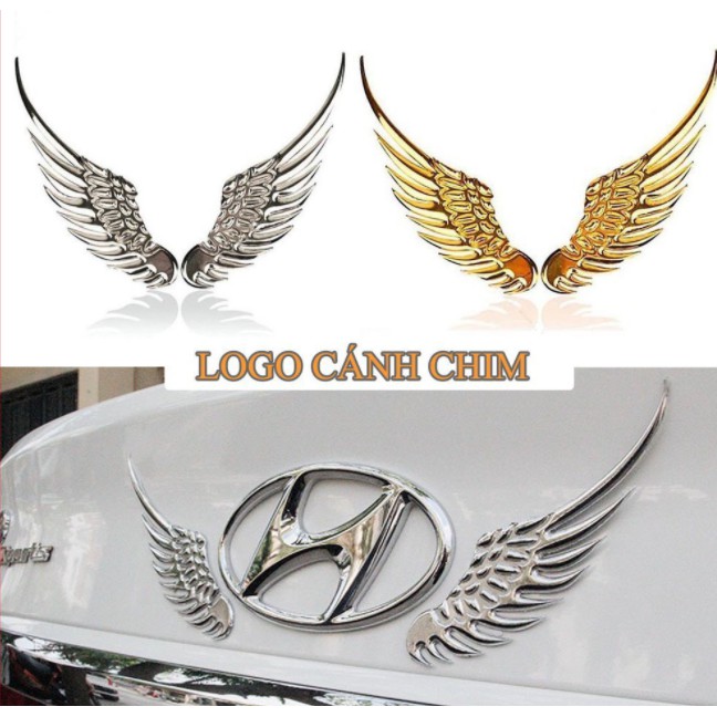 LOGO CÁNH CHIM 3D KIM LOẠI Ô TÔ XE HƠI SÁNG BÓNG SANG TRỌNG