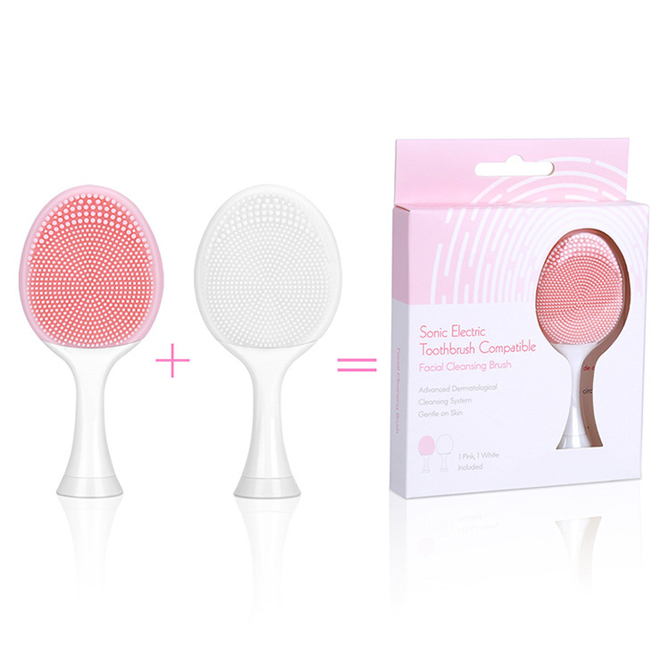 Làm sạch hộ gia đình đồ tạo tác dụng massage silicone cầm tay siêu âm bàn chải điện bàn chải động cơ tương thích