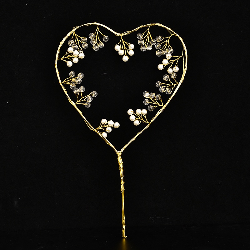 Phụ Kiện Trang Trí Bánh Kem Sinh Nhật Hình Trái Tim Và Bươm Bướm Bằng Sắt Hàn