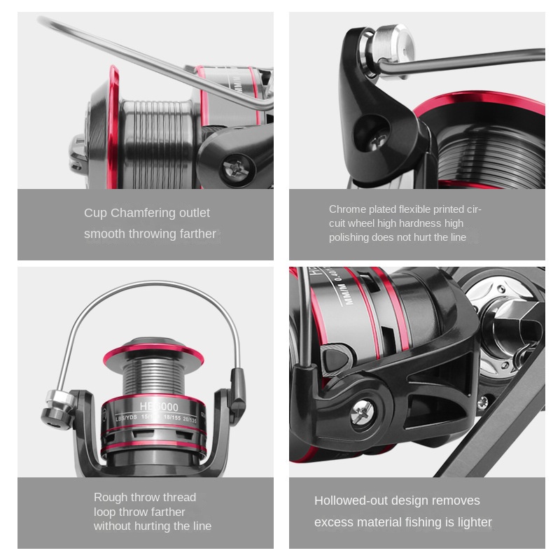 Máy Câu Cá 500-7000 12 Bi Chuyên Nghiệp