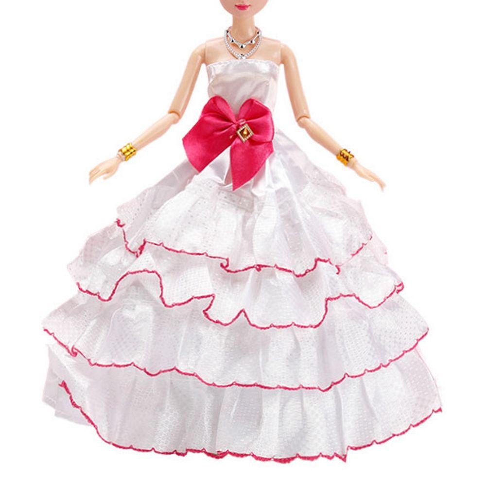 Đầm cưới thời trang cho búp bê 30cm