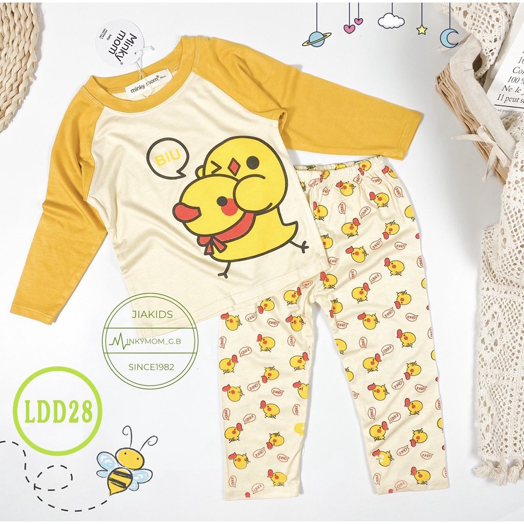 [LDD28] Bộ Dài Tay Thun Lạnh MINKY MOM CÓ SIZE ĐẠI, Mềm Mịn, Thoáng Mát, Thấm Hút Mồ Hôi Hàng Chuẩn Đẹp Cho Bé Trai, Gái