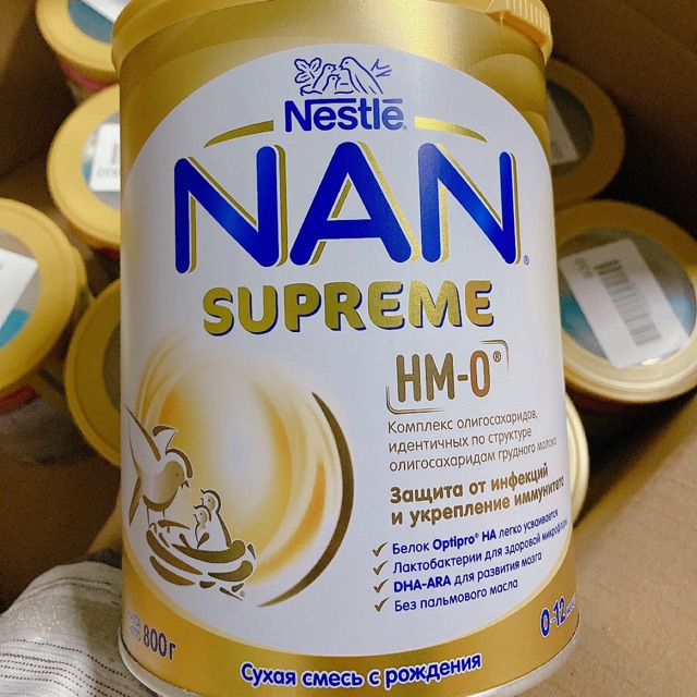 sữa NAN SUPREME HMO hộp 800g hàng nội địa Nga