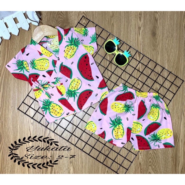 Bộ yukata vải thô Hàn xinh yêu cho bé 💕 💕 💕
