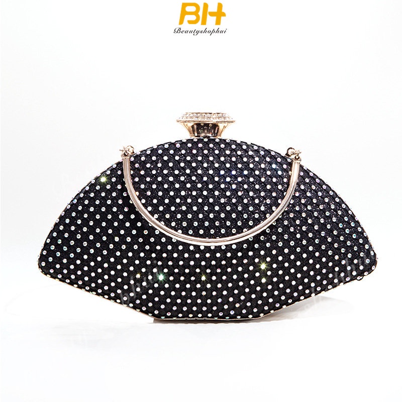 Ví Cầm Tay Đính Đá Lấp Lánh Thiết Kế Mới Cao Cấp Thời Trang