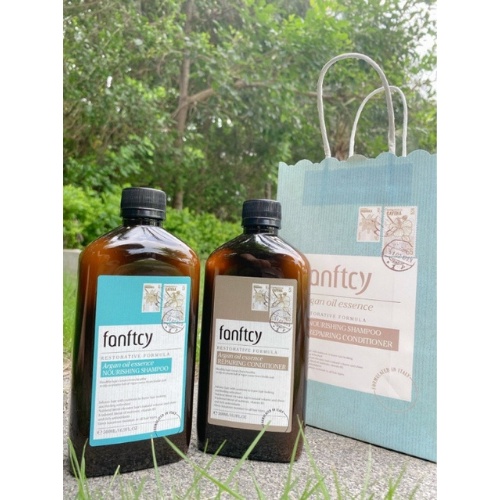 Cặp Dầu Gội Xả FANFFCY 500ml x2 Argan Oil. Giảm Gãy Rụng, Phục Hồi Tóc Hư Tổn, Khô Xơ. HÀNG CHÍNH HÃNG. AI-Store