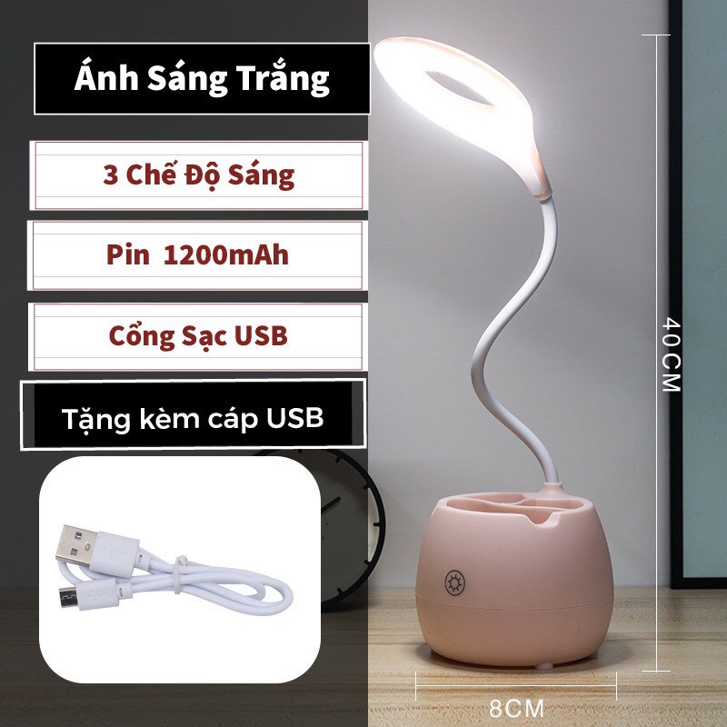 Đèn Để Bàn Chống Cận Cảm Ứng Tích Điện 12 Tiếng