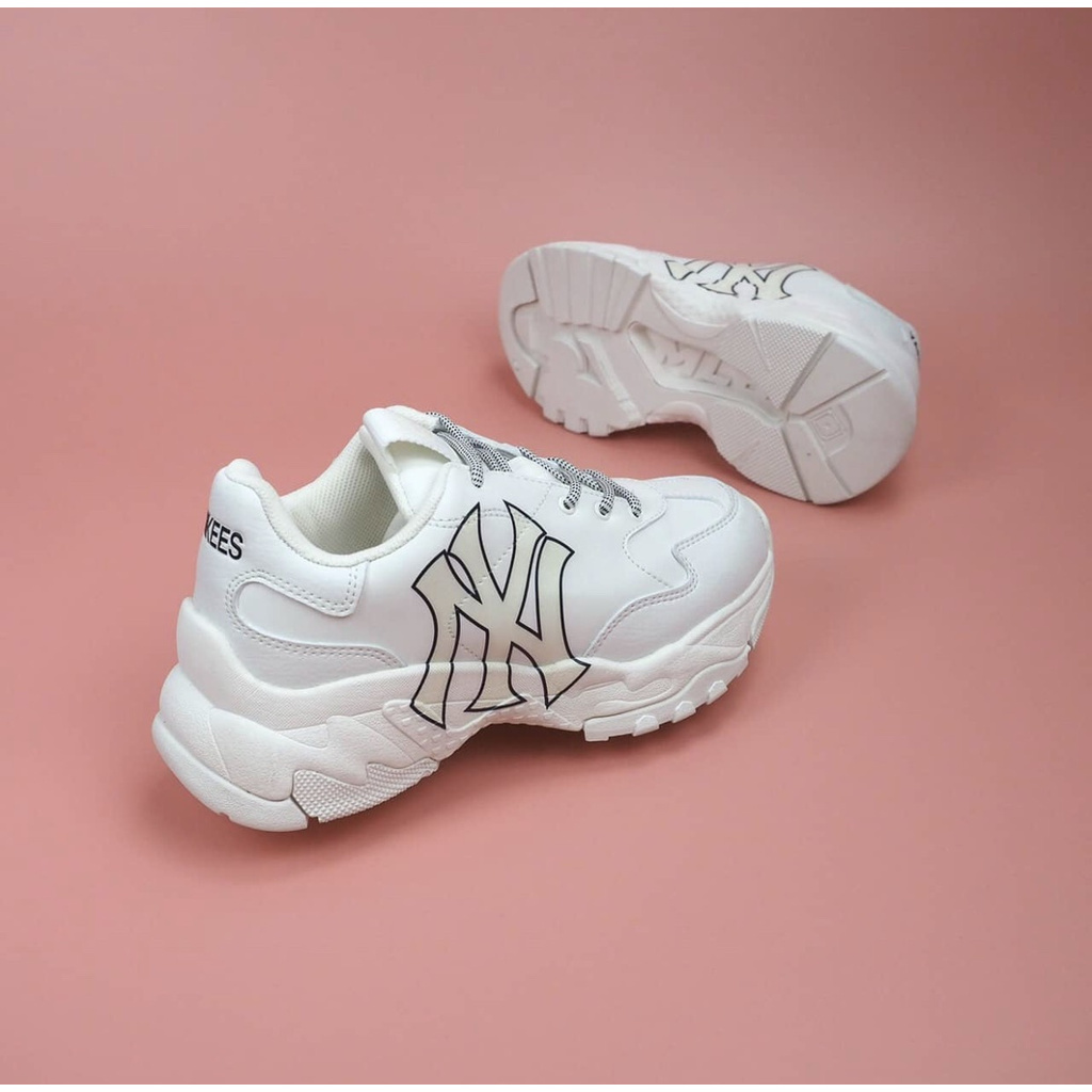 Giày Sneaker Thể Thao Nam Nữ MLB Bigball Chunky A NY Trắng