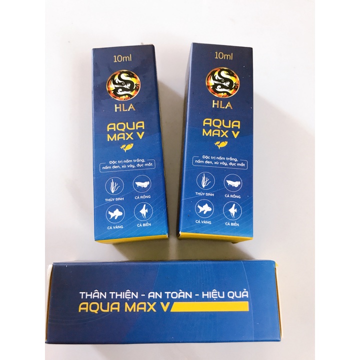 Aqua Max V Dung Dịch Ngừa Nấm Đen, Nấm Trắng, Xù Vảy, Đục Mắt Cho Các Loại Cá Cảnh