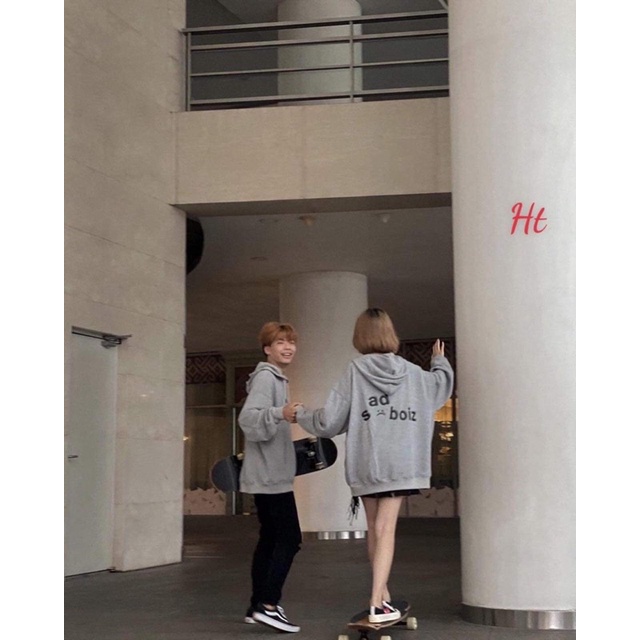 Áo khoác nỉ cotton xám Sad H2