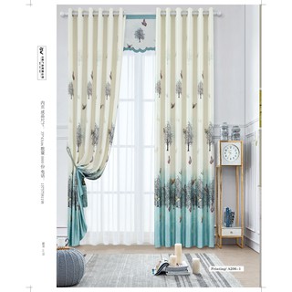 Bộ Rèm Cửa Sổ Vải Hàn Quốc [Ngang 4m Cao 2m2] Chia 2 tấm kéo về 2 bên - Kiểu May Khoen Ore