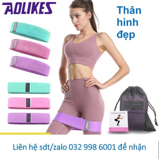 Dây kháng lực Mini Band tập mông chân đùi chính hãng Aolikes 3604 pkamhn1502