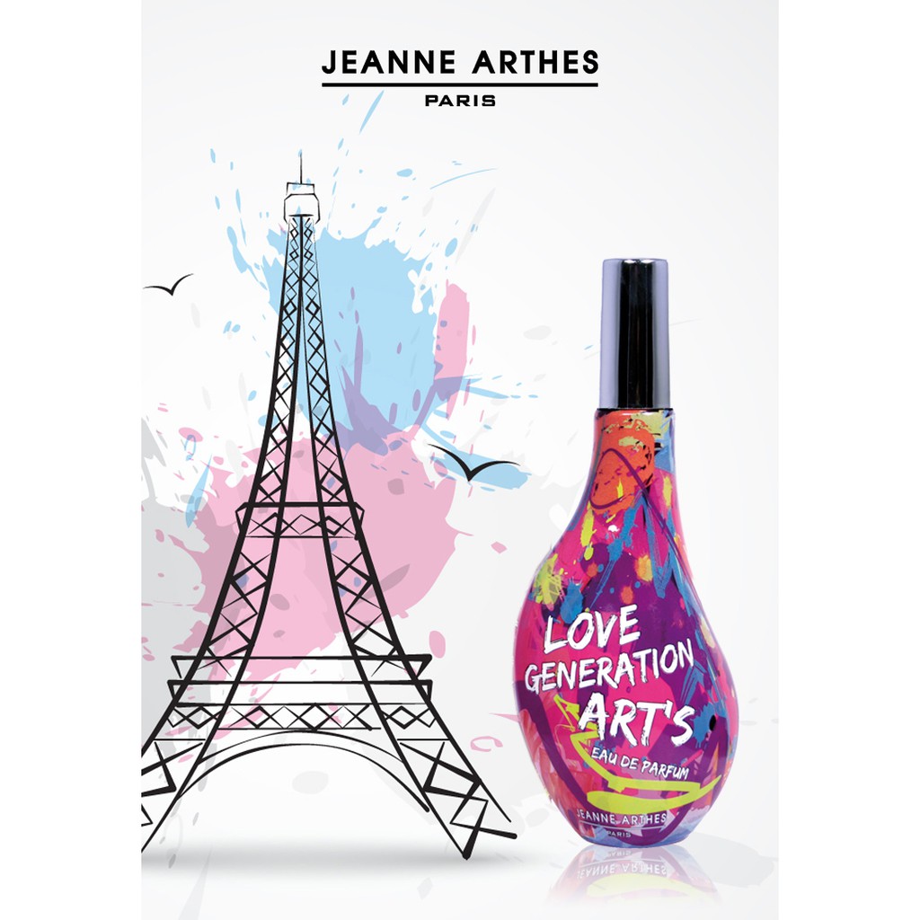 Nước hoa Pháp EDP Jeanne Arthes - LOVE GENERATION ART'S 60ml - Mùi hương ngọt phấn