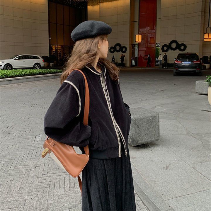 Áo Khoác Bóng Chày Tay Dài Hợp Thời Trang