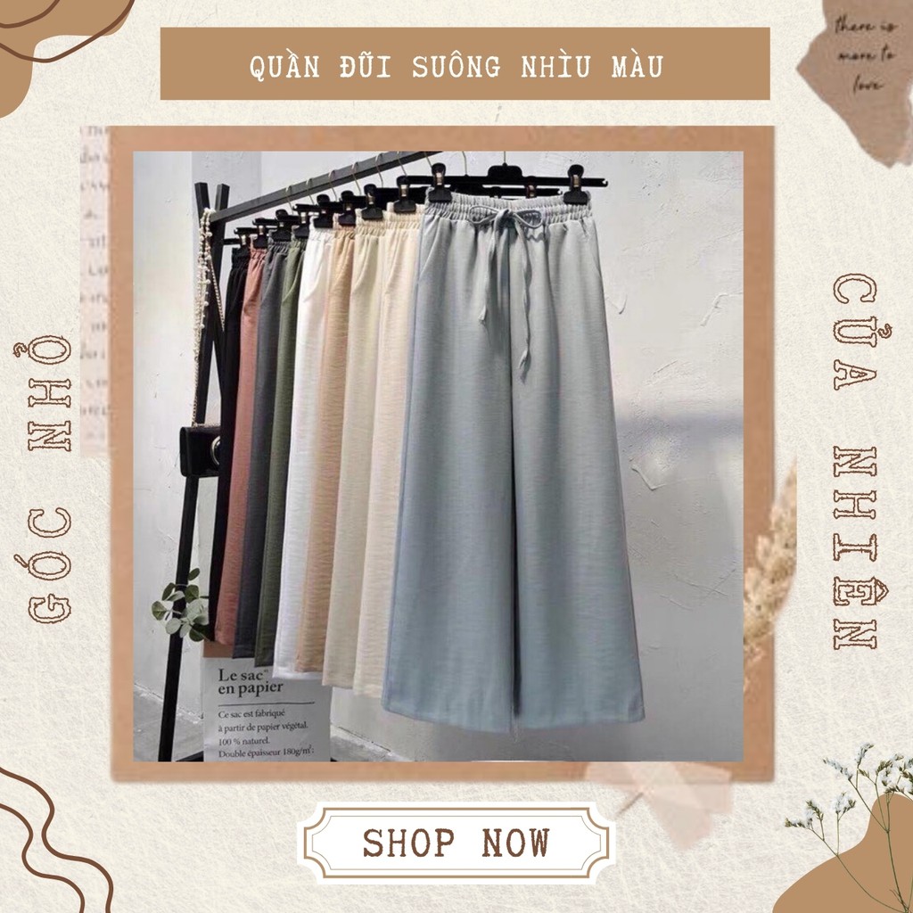 Quần Suông Nữ Đũi Xước Eo Chun Nhiều Màu (ẢNH THẬT+VIDEO)