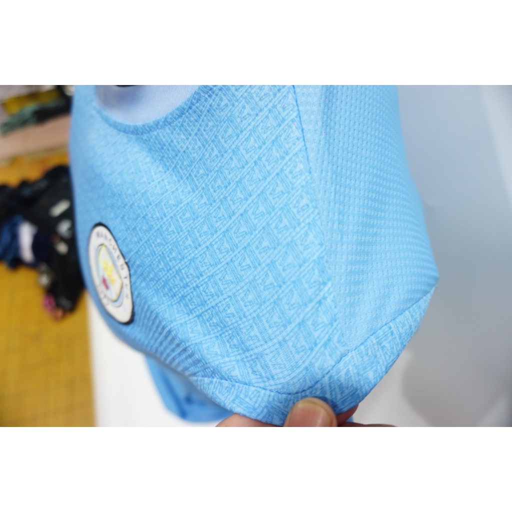 Áo bóng đá Man city xanh 2021 2022 vải Thái, áo đá banh Manchester city xanh vải Thái