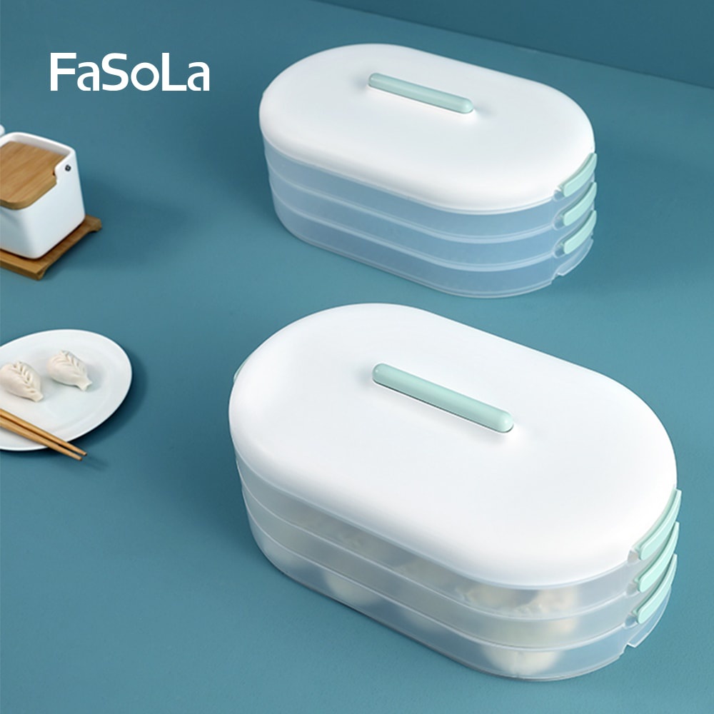 Hộp đựng sủi cảo, hoành thánh, bánh bao 3 tầng FASOLA FSLYF-085C
