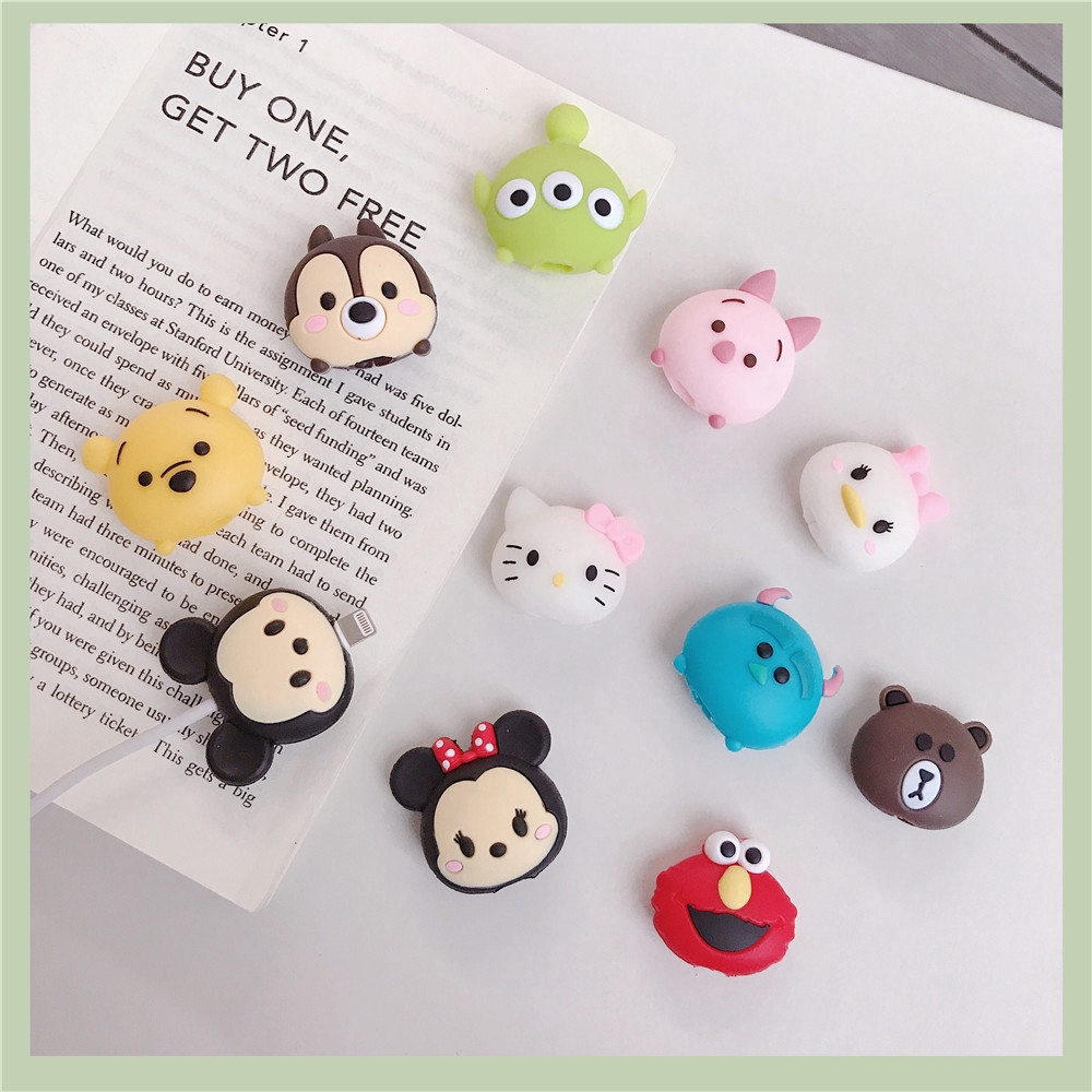 Cable Protectors, data line protective PVC case, for iPhone / Samsung / Huawei / Xiaomi / OPPO / Vivo Mobile phone charging cable, Q version cartoon pattern series【lyfs】