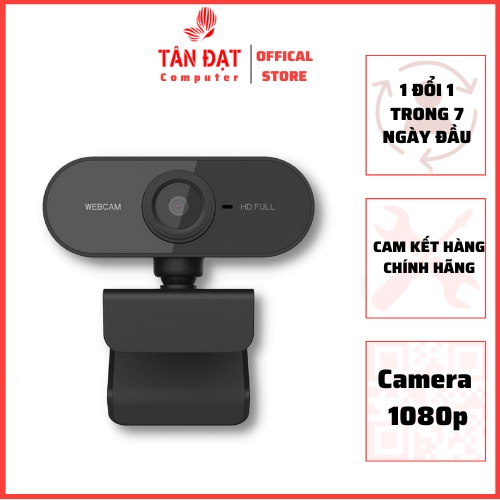 Web cam độ phân giải 1080p/720p, tích hợp míc, kẹp tiện dụng,thích hợp học online.livestream, làm việc