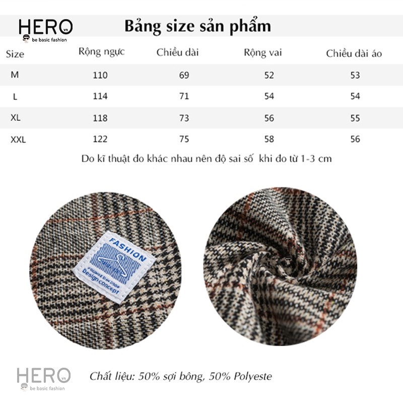 Áo blazer caro dài tay form rộng BZ09 M.RO phong cách Hàn Quốc 2 lớp dễ phối đồ Mrherovn