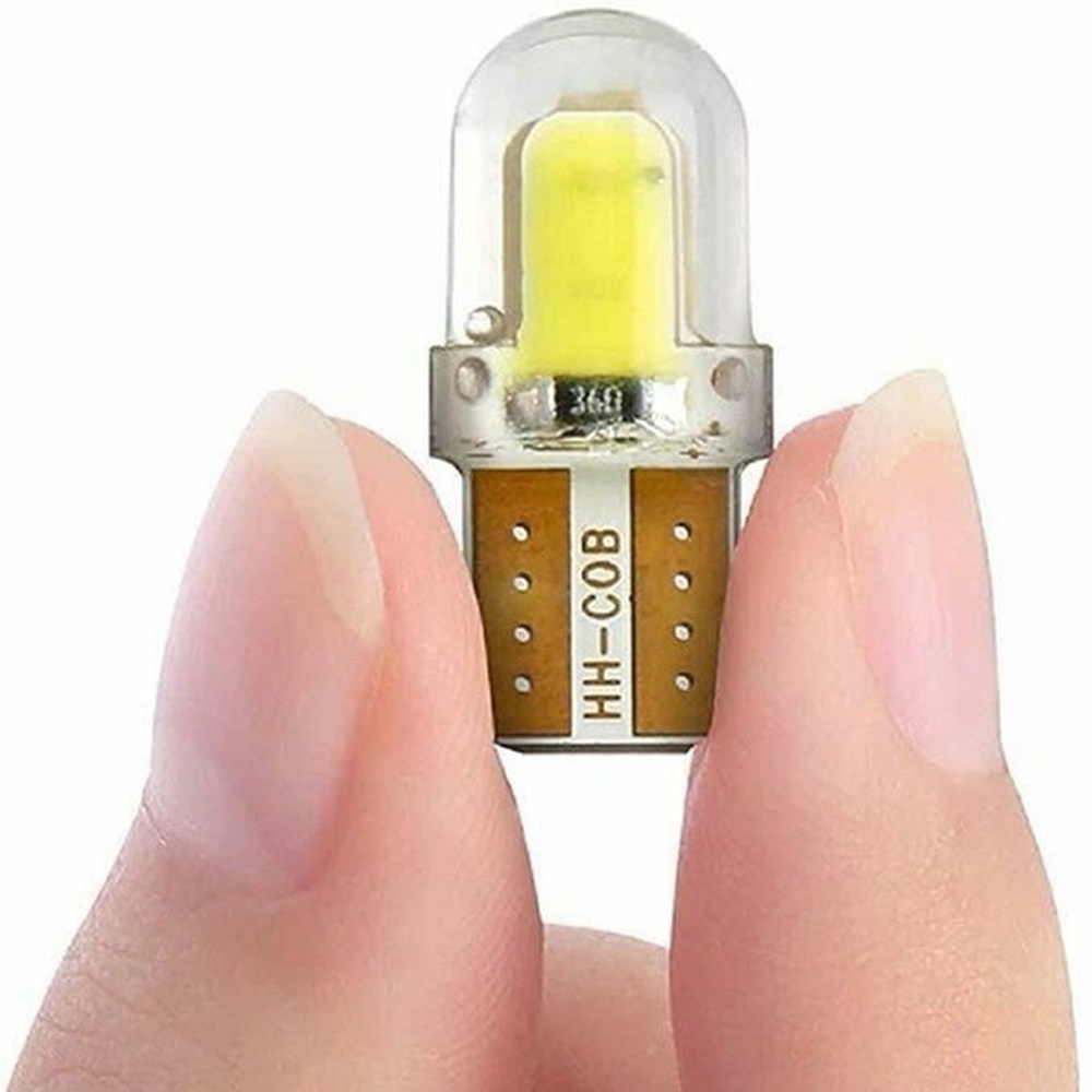 Set 10 Đèn LED Mini T10 194 168 W5W COB 8SMD Ánh Sáng Trắng Dành Cho Ô Tô