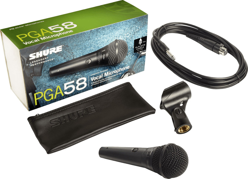 Micro Shure PGA58-QTR - Hàng chính hãng - Micro karaoke có dây Shure tuyệt vời cho biểu diễn âm nhạc và hát Karaoke