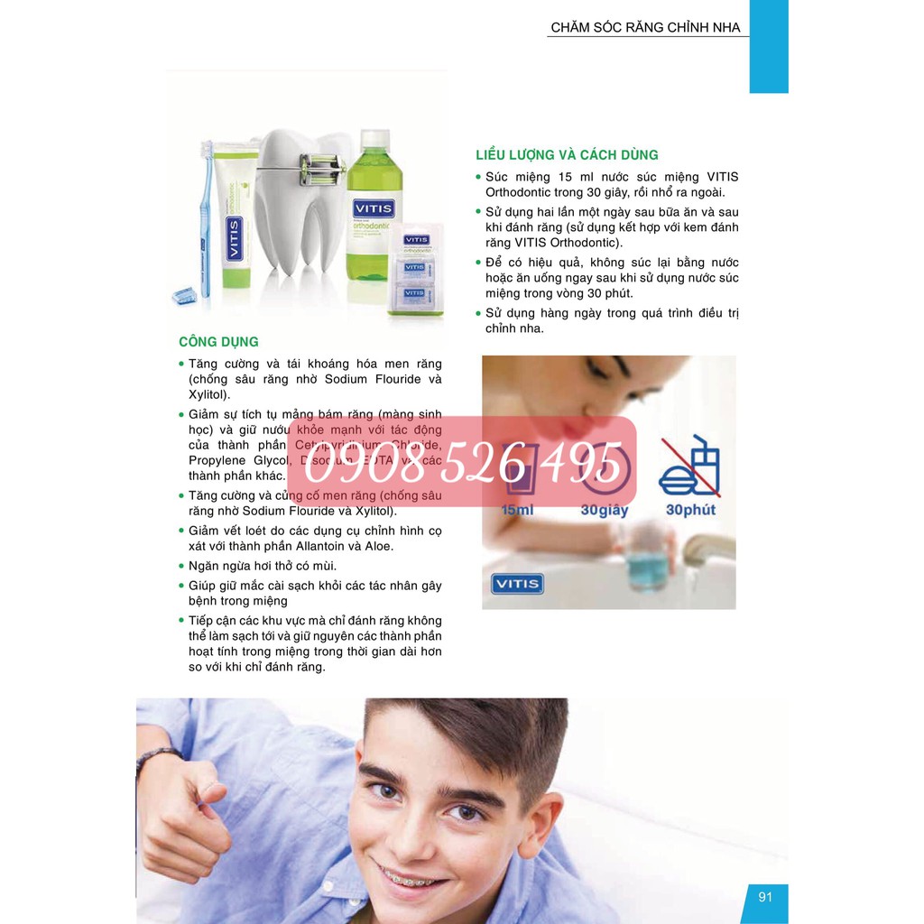 Bộ kit cho người mang khí cụ chỉnh nha Vitis Orthodontic  TẶNG KÈM SÁP CN TRUNG QUỐC