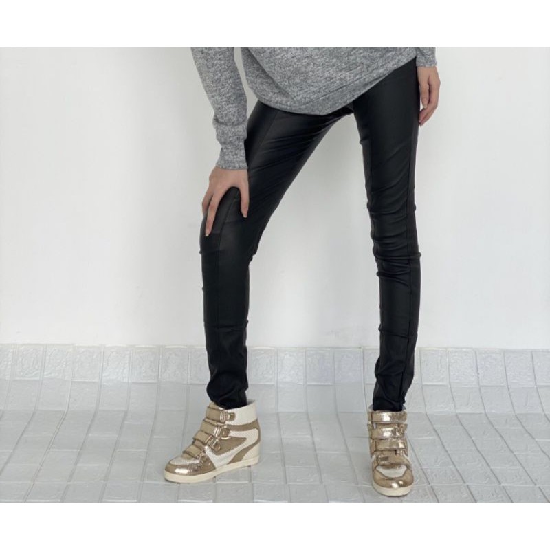 quần legging da day kéo xuất khẩu