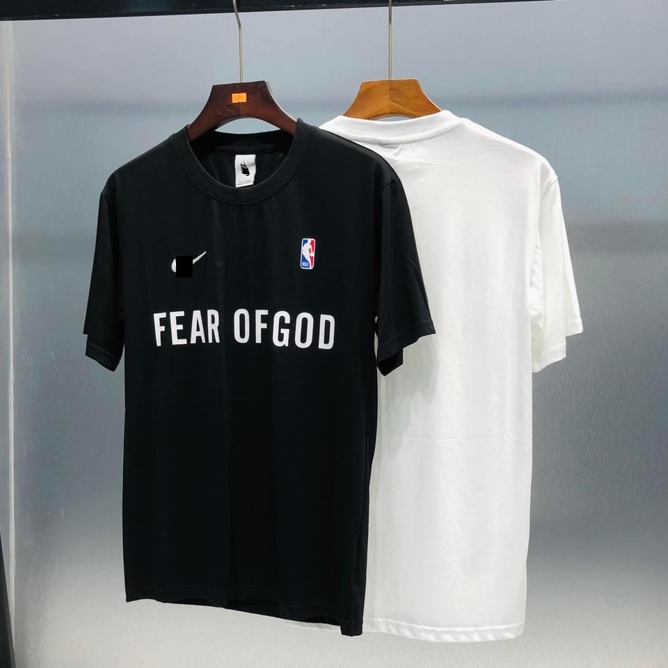 Áo tee Fear of God FOG x NBA Warm Up Tee Black áo thun nam nữ FOG NBA kunshopunisex