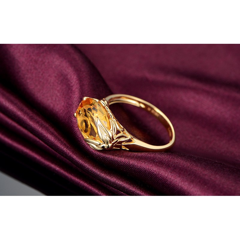 Nhẫn Đeo Tay Kim Loại Khảm Đá Màu Thời Trang Cho Nữ