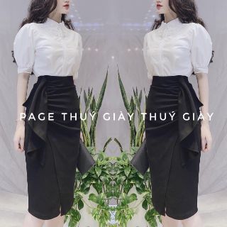 Sơ mi trắng cổ ren