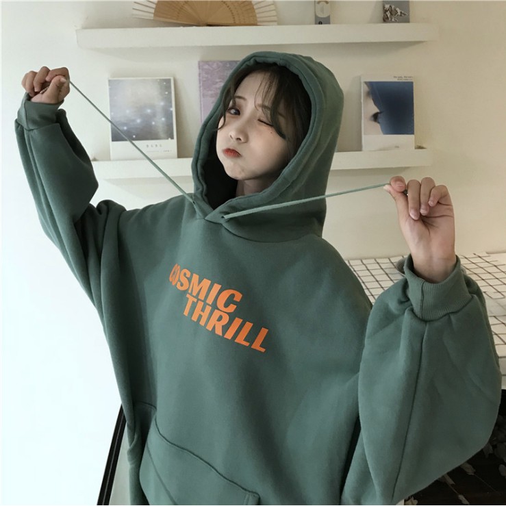 [HN13] Áo Hoodie cosmic dài tay form rộng Unisex Hàn Quốc(Hàng nhập,khẩu,kèm ảnh thật