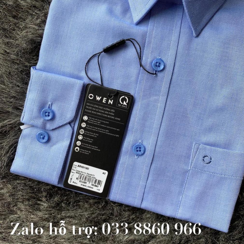. OWEN - Áo sơ mi dài tay Owen Regular fit màu xanh AR 90158 Cực Đẹp .1 . Đẹp . > . < .