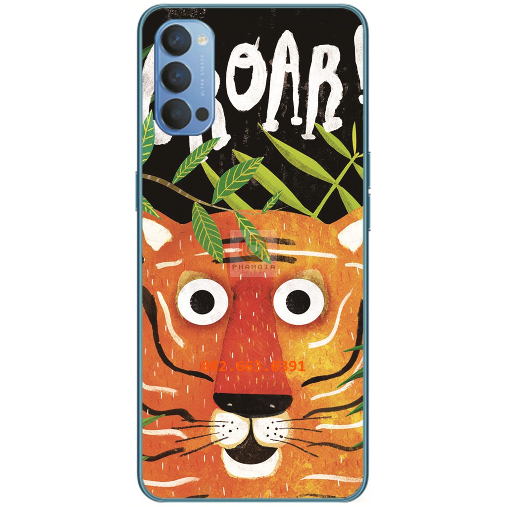 Ốp Lưng Tpu Cho Oppo A53 2020 / Realme V5 Họa Tiết Hình Chú Hổ Thời Trang