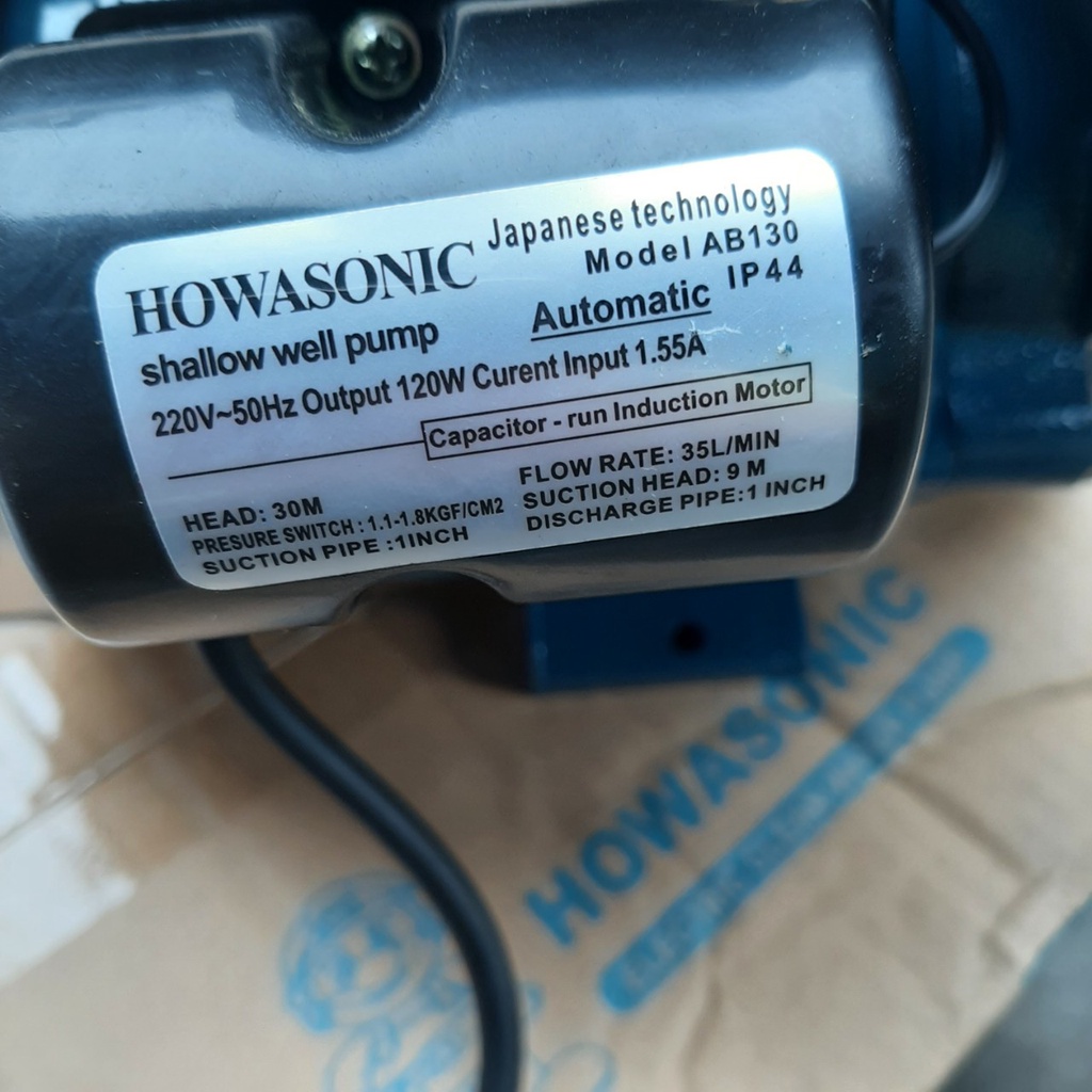 Máy bơm tăng áp cơ chân không Howasonic AB130