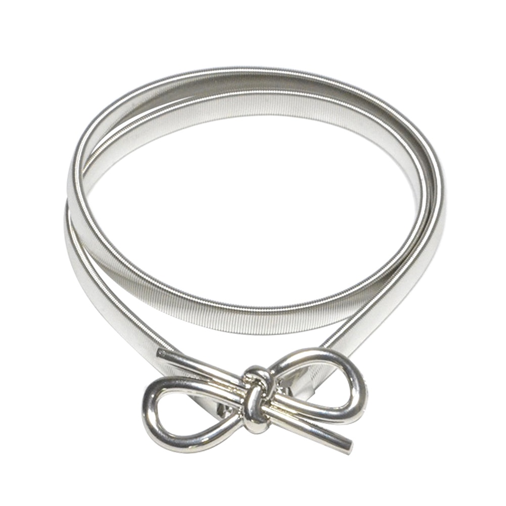 Thắt Lưng Co Giãn Phối Khóa Kim Loại Hình Nơ Thời Trang