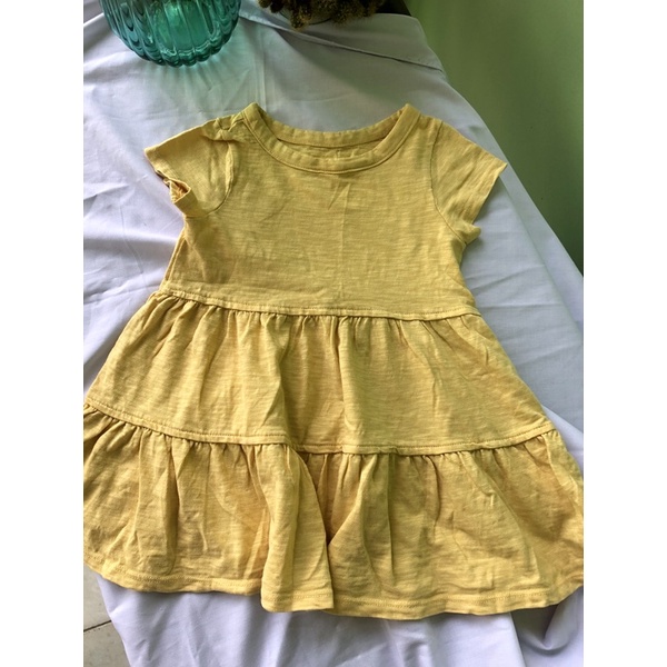 Đầm cotton xước dáng baby doll bé gái hàng xuất dư xịn